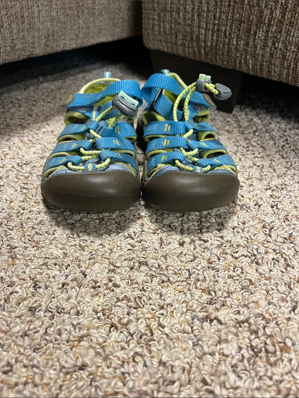 Keen Kids Blue and Lime Closed-Toe Water Shoes